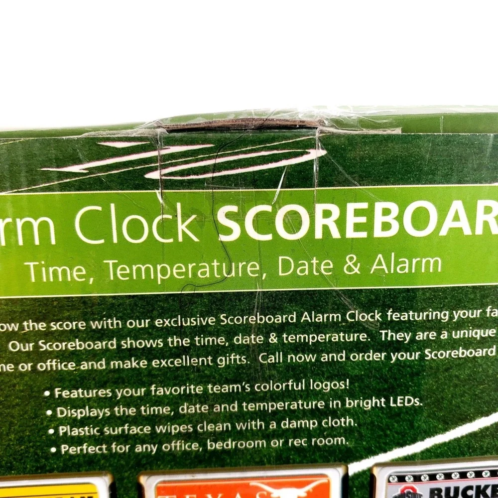 Ohio State Buckeyes Digital Scoreboard Alarm Clock Date Time & Temp Tested Works
